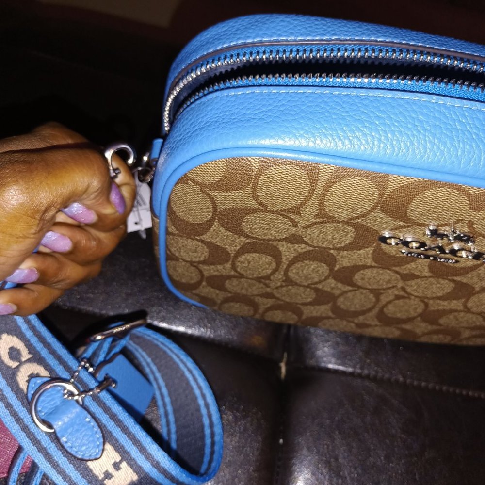 NWT 🦋 Coach Crossbody Racer Blue - Picture 5 of 9